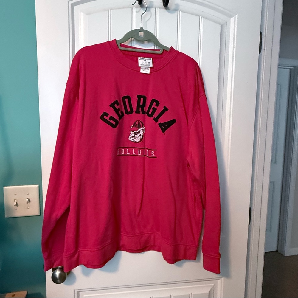 Georgia Bulldogs embroidered red Comfy Sweatshirt 2XL